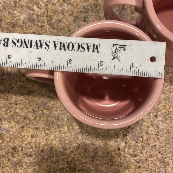2 Longaberger Pink Mugs Woven Traditions Vitrified Pottery  (Mugs Only) - Picture 7 of 17